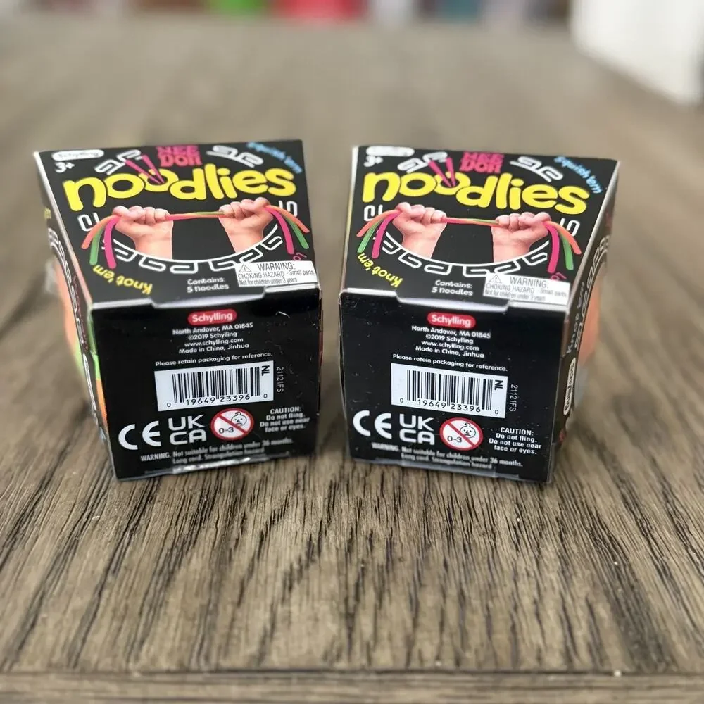 Authentic Schylling Needoh Noodlies 5-Pack Squishy Sensory Fidget New RARE 2019!